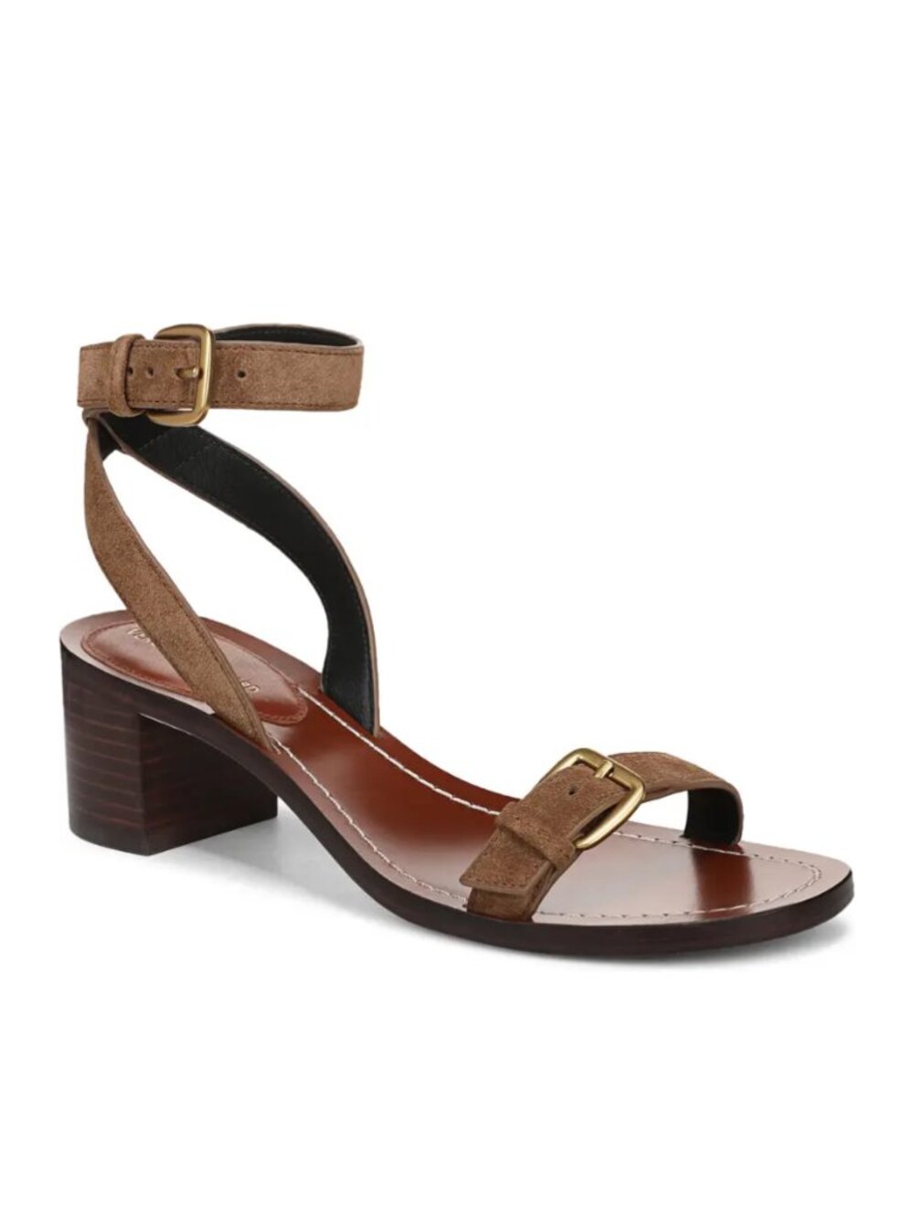 New Veronica Beard Elia Ankle Strap Sandal Hazelwood Sz 8.5